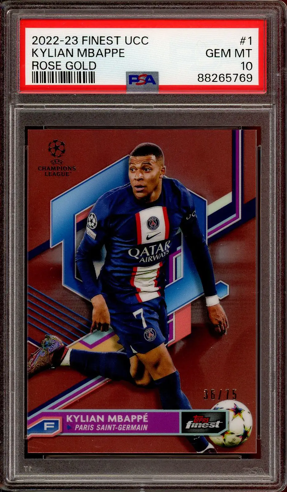 PSA 10 Kylian Mbappé Rose Gold