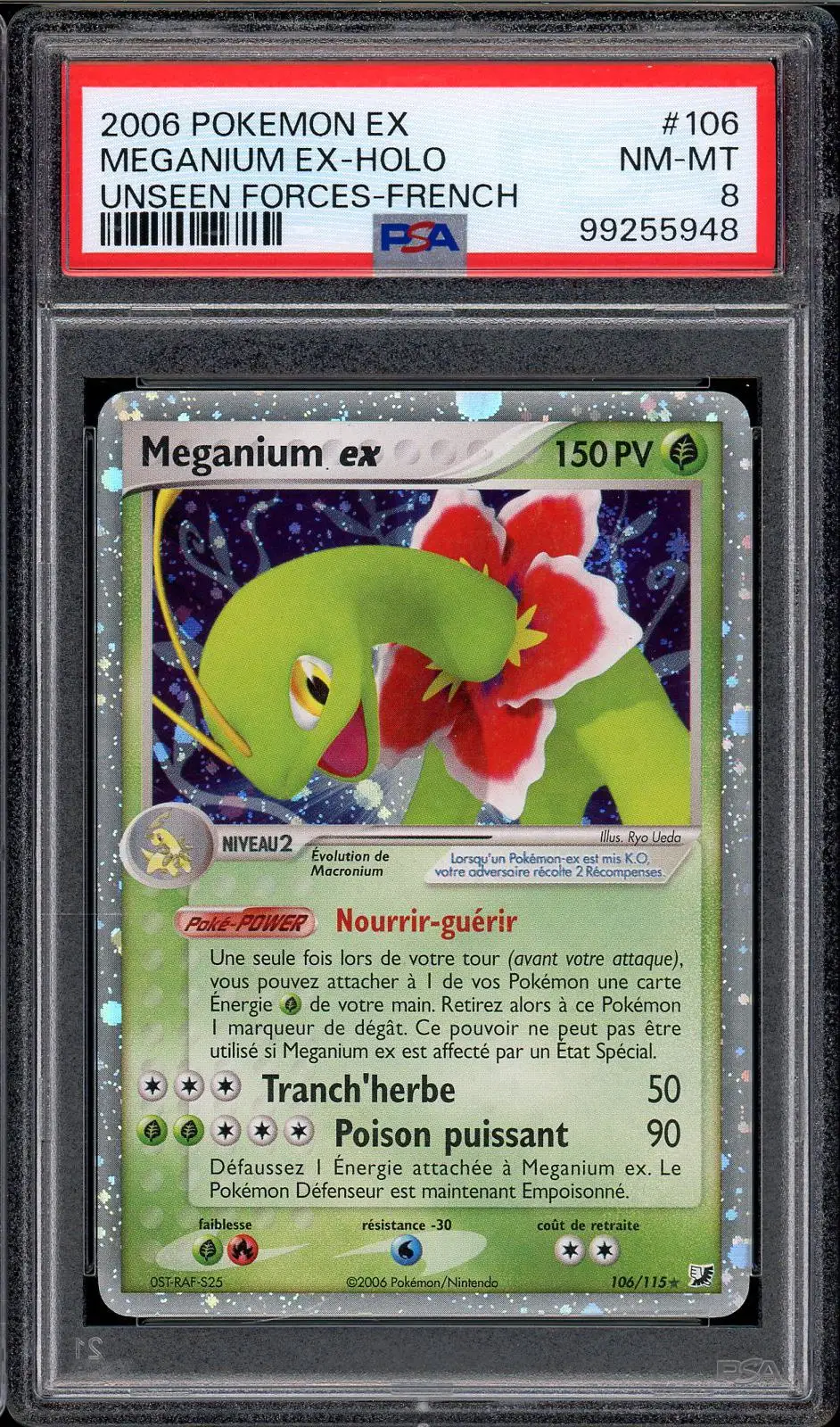 PSA 8 Méganium Ex