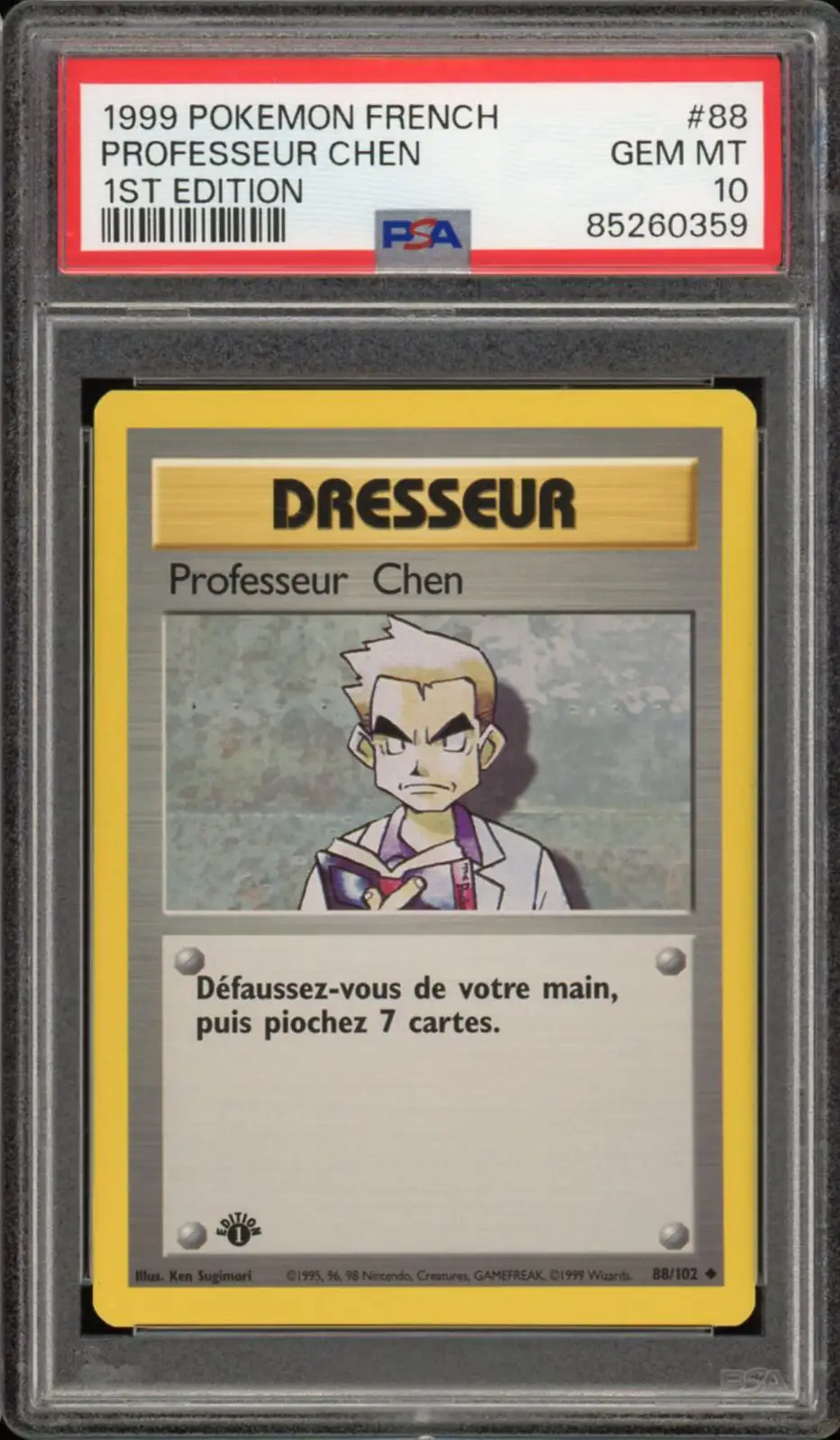 PSA 10 Professeur Chen
