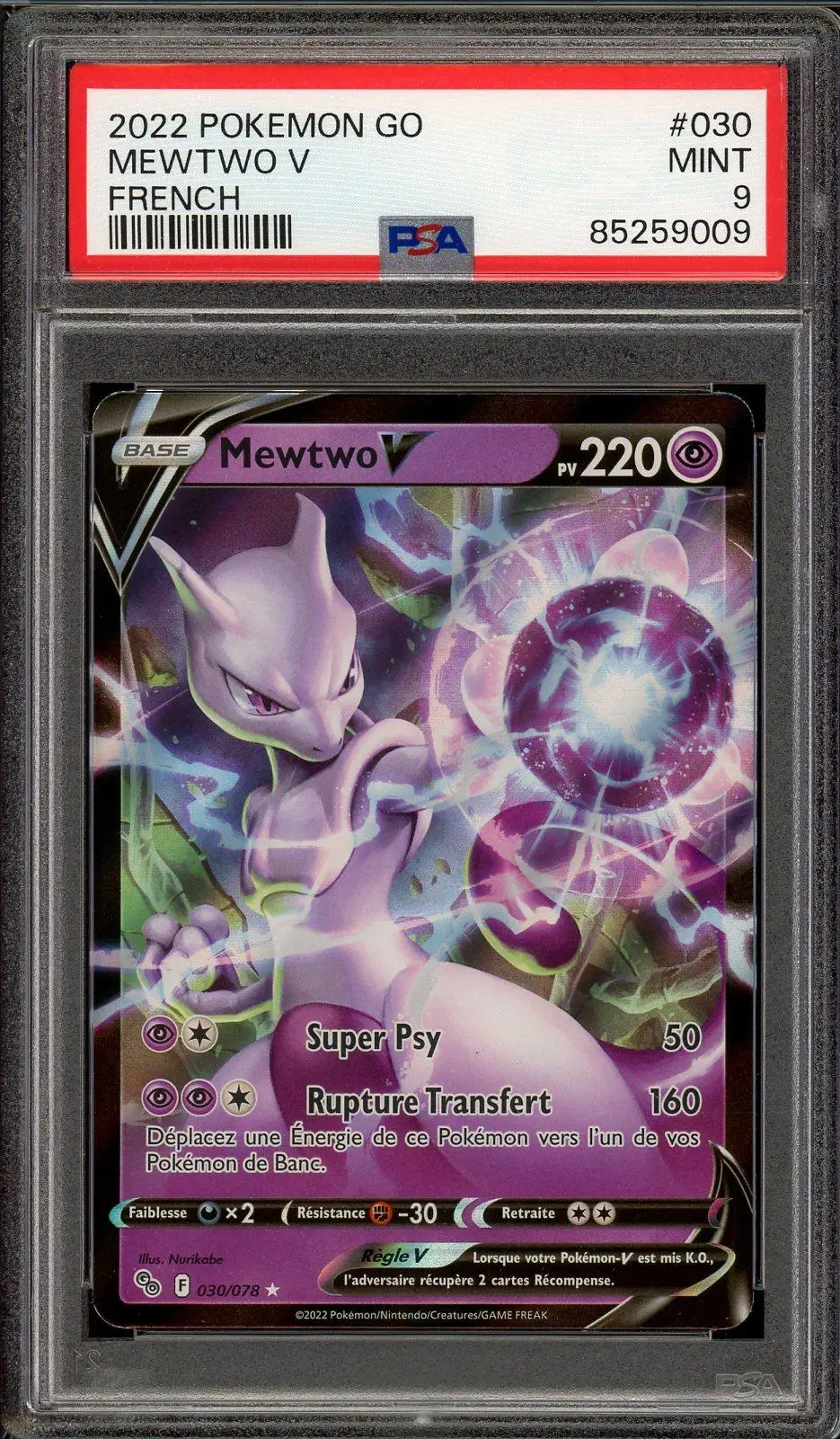 PSA 9 Mewtwo V