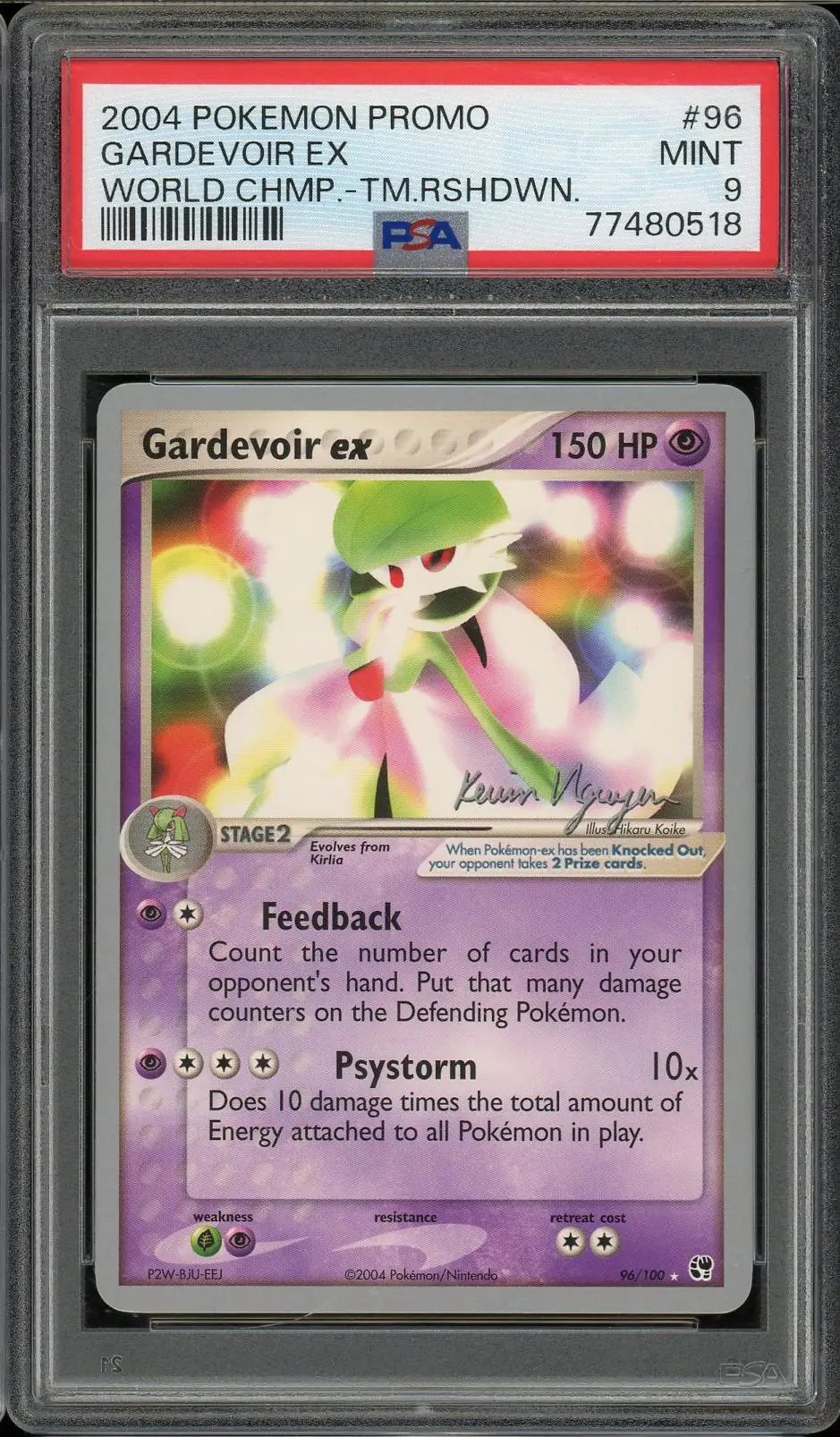PSA 9 Gardevoir Ex - World Championships 2004