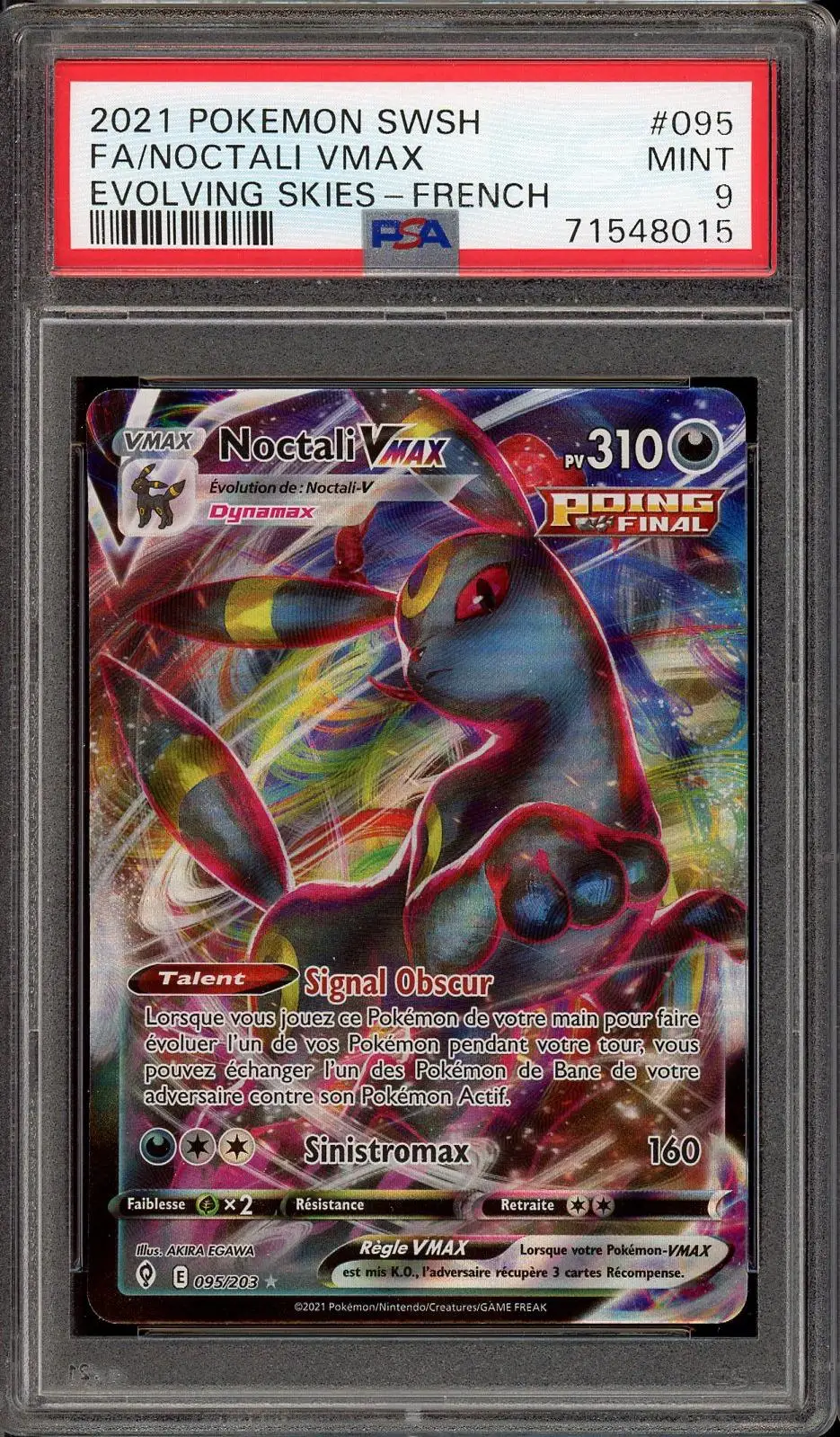 PSA 9 Noctali VMax