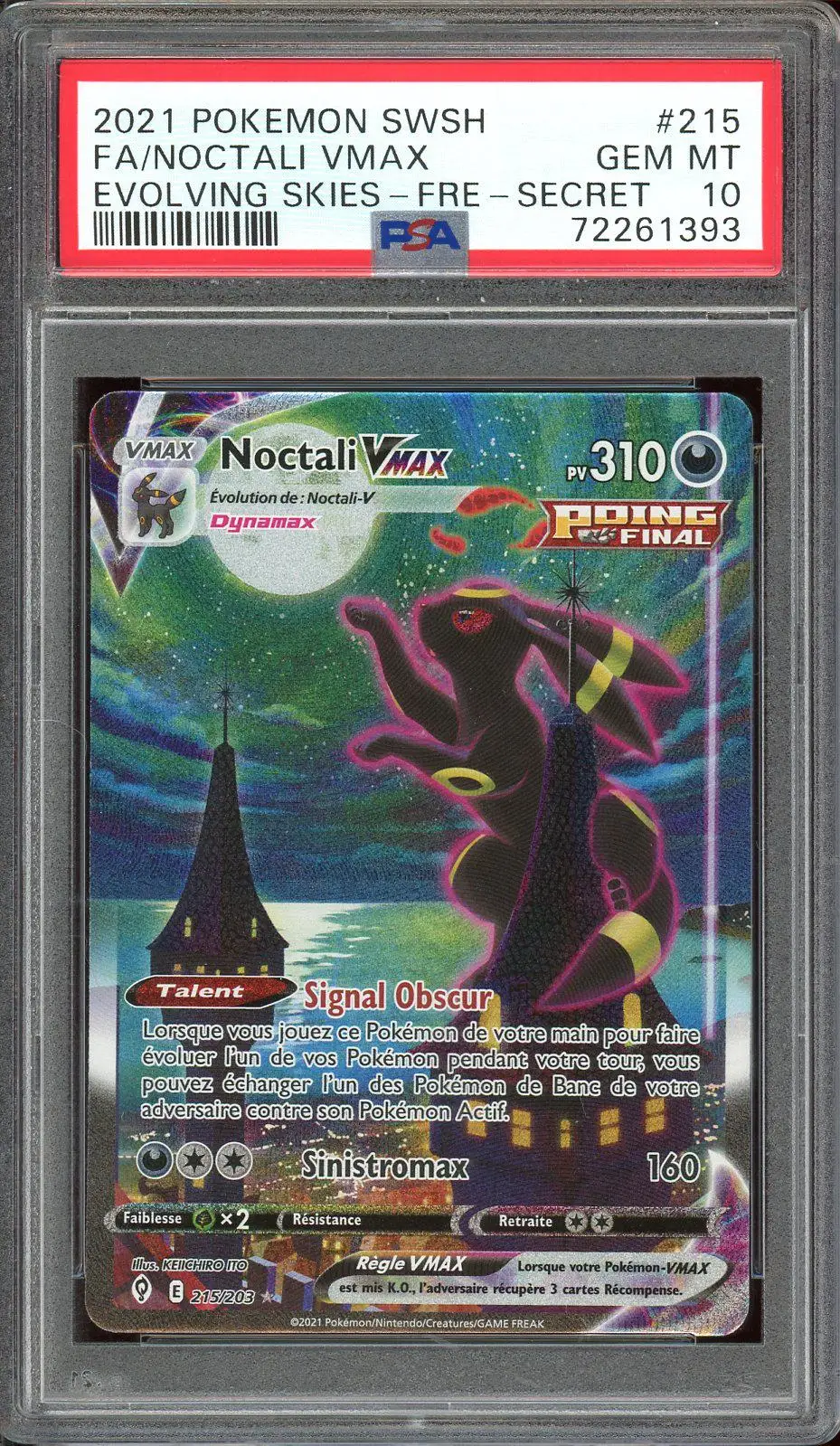PSA 10 Noctali VMax