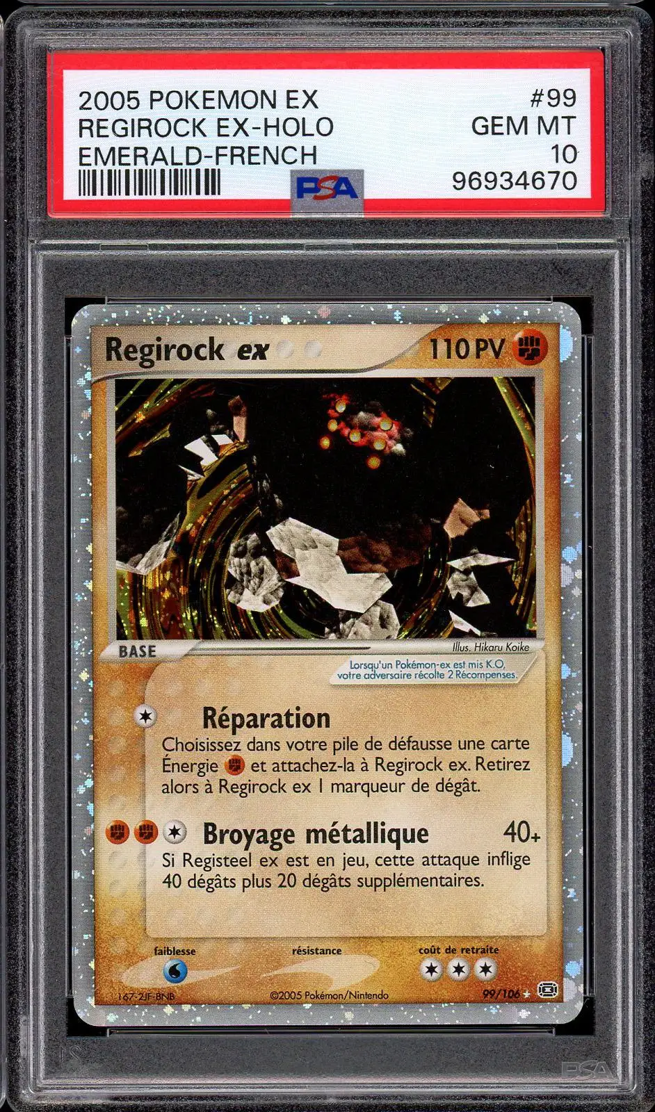 PSA 10 Regirock Ex