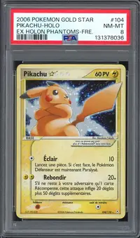 PSA 8 Pikachu Gold Star