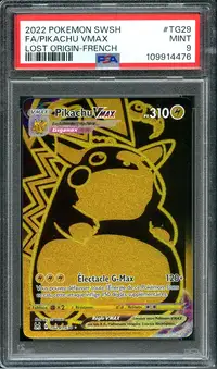 PSA 9 Pikachu VMax Gold