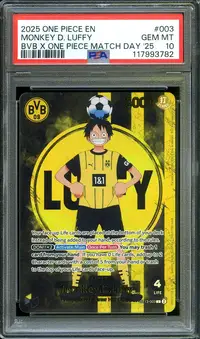 PSA 10 Monkey D. Luffy X Borussia Dortmund