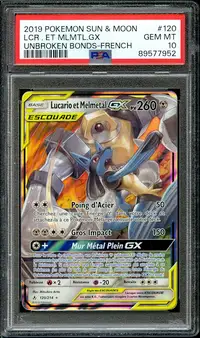 PSA 10 Lucario et Melmetal Gx