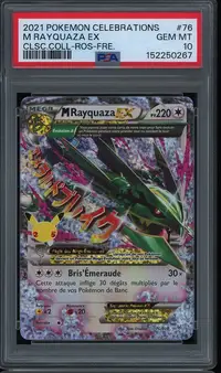 PSA 10 Méga Rayquaza Ex