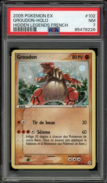 PSA 7 Groudon Holo