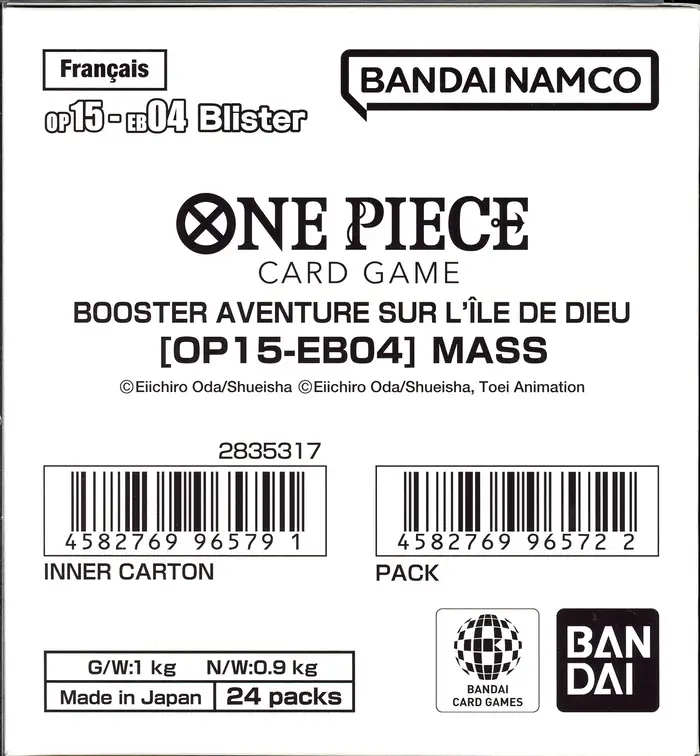 Case 24 Boosters Blisters OP15-EB04 Aventure sur l'Ile de Dieu