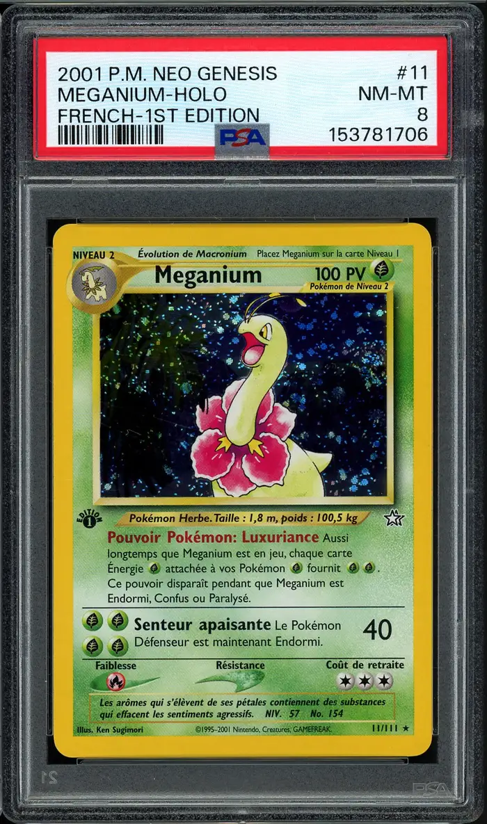PSA 8 Meganium Holo