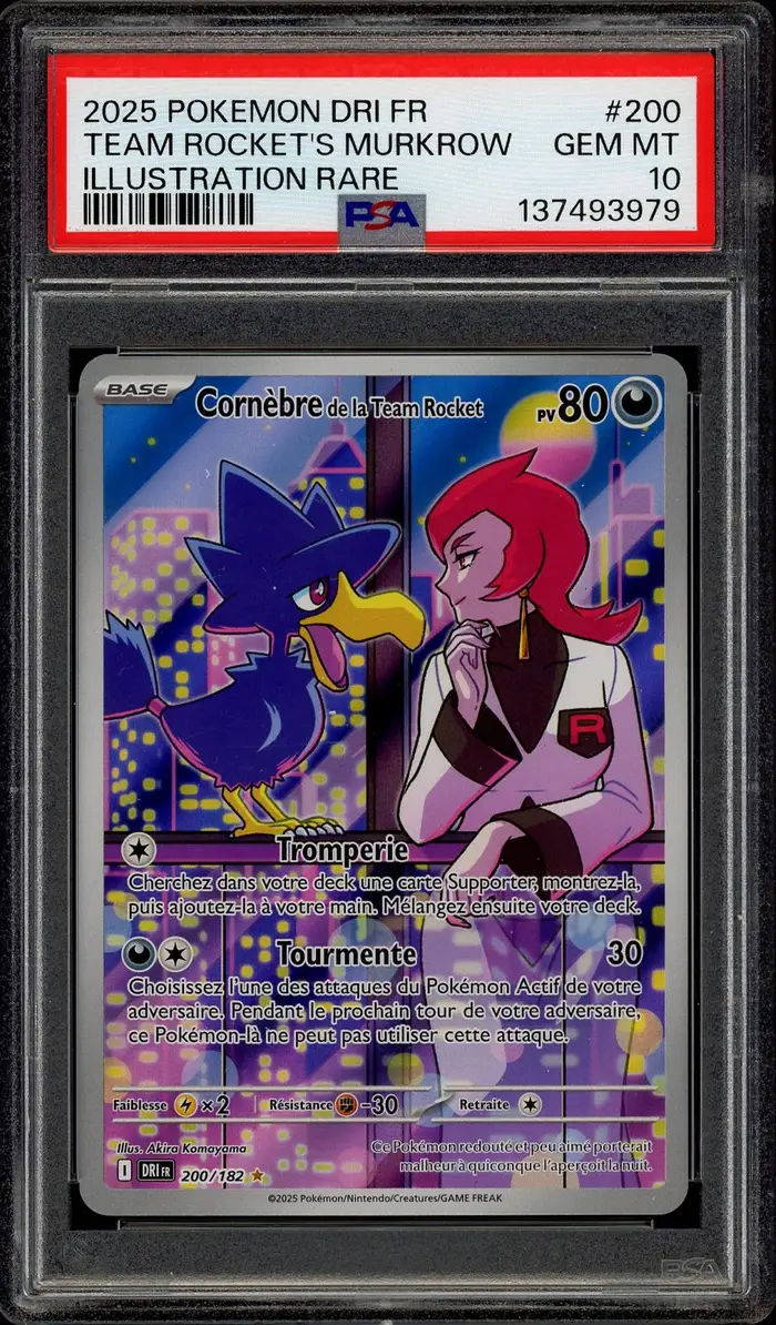 PSA 10 Cornèbre de la Team Rocket