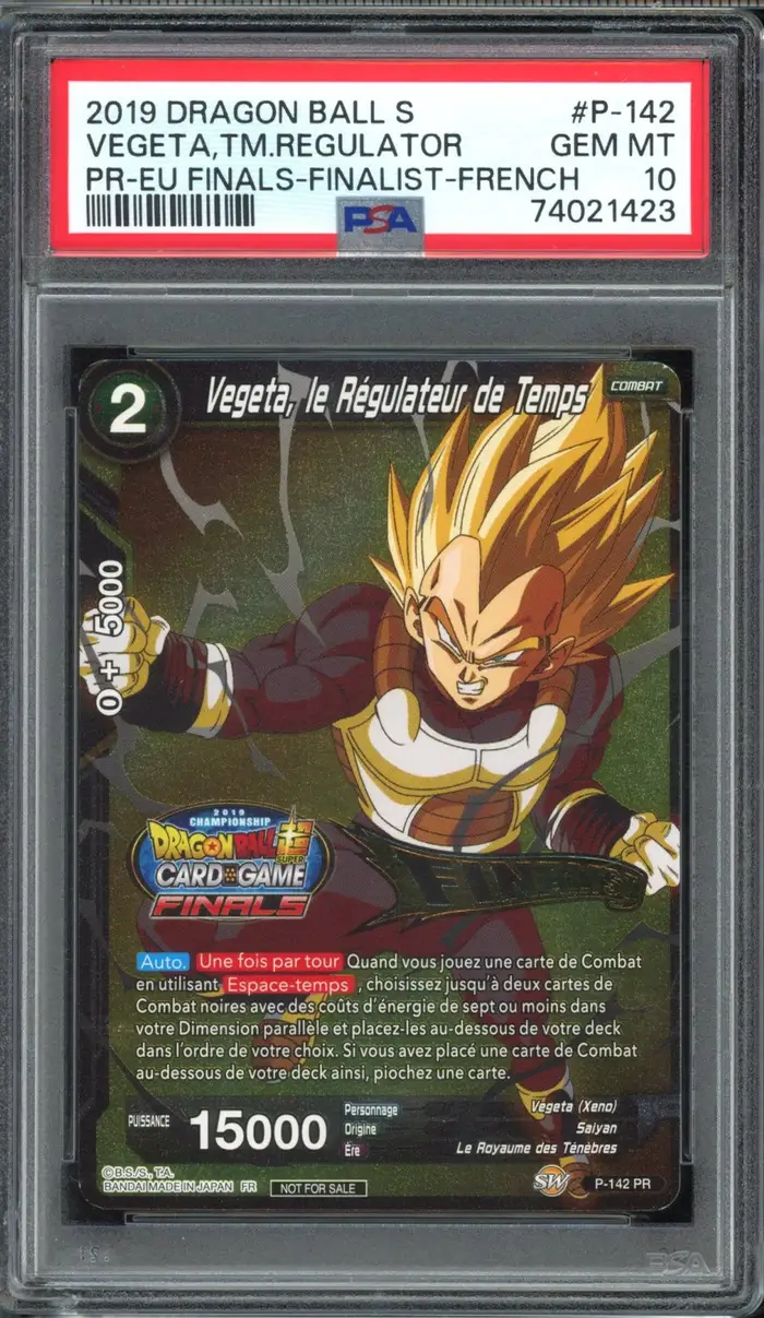 PSA 10 Vegeta, le Régulateur de Temps Prerelease Finalist