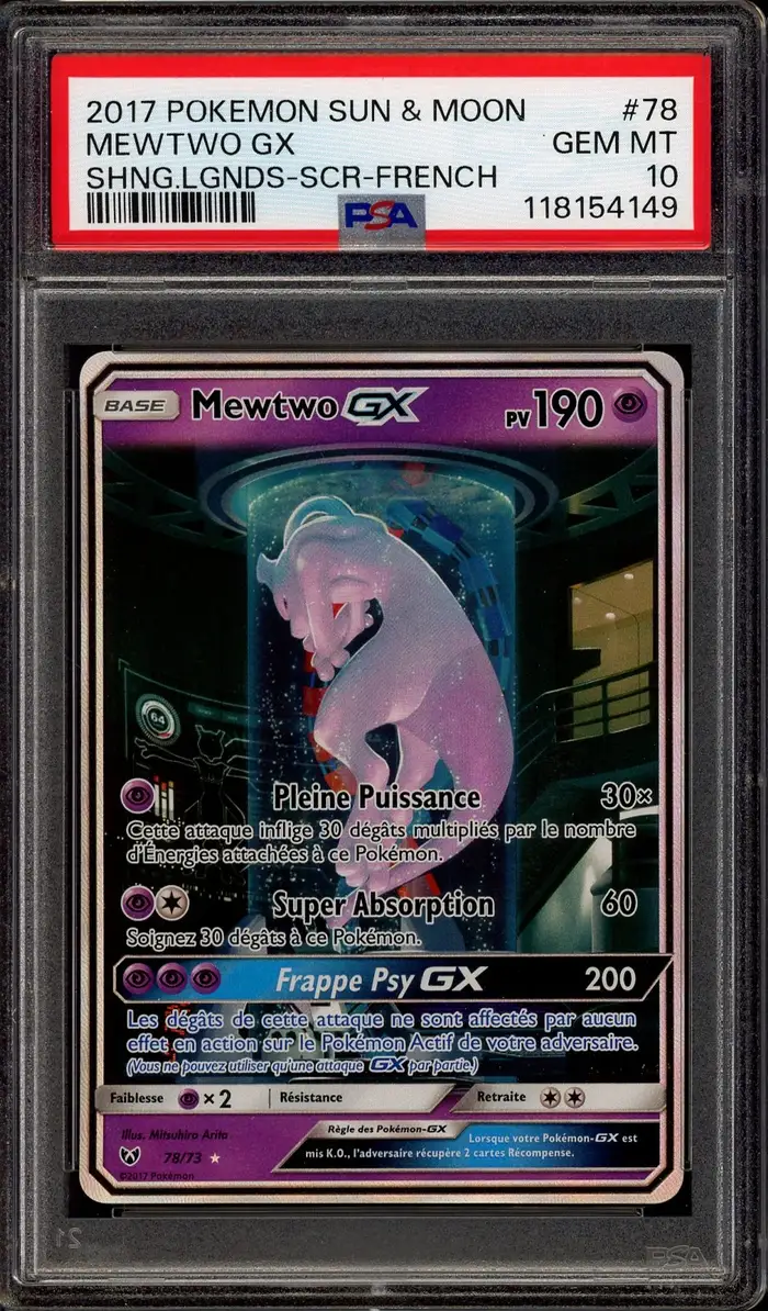 PSA 10 Mewtwo Gx