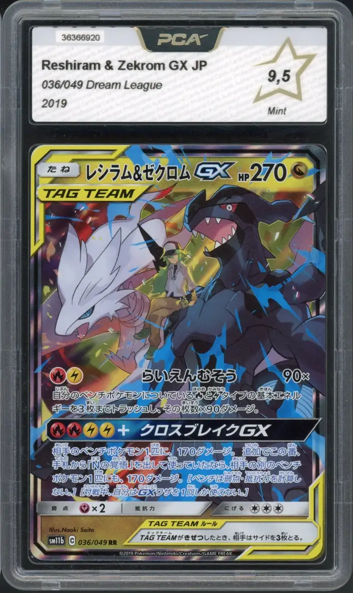 PCA 9.5 Reshiram & Zekrom Gx