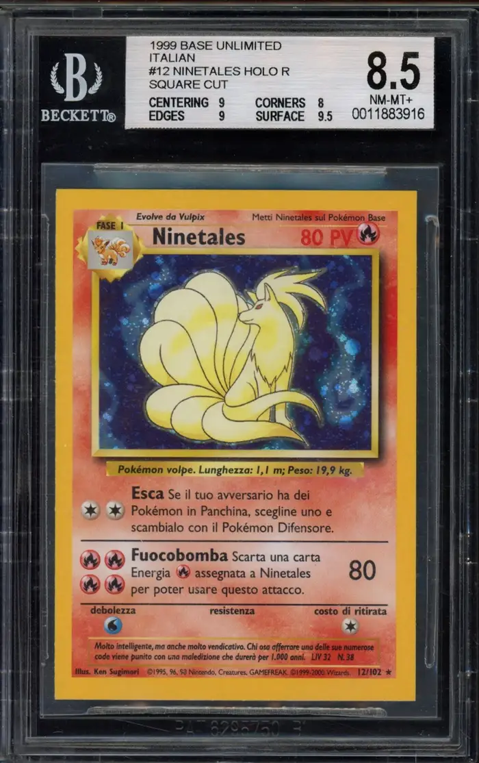 BGS 8.5 Ninetales Holo Square Cut
