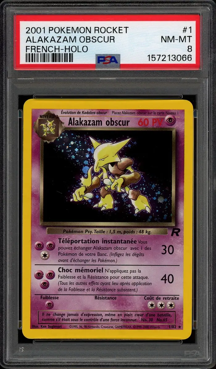 PSA 8 Alakazam Obscur Holo