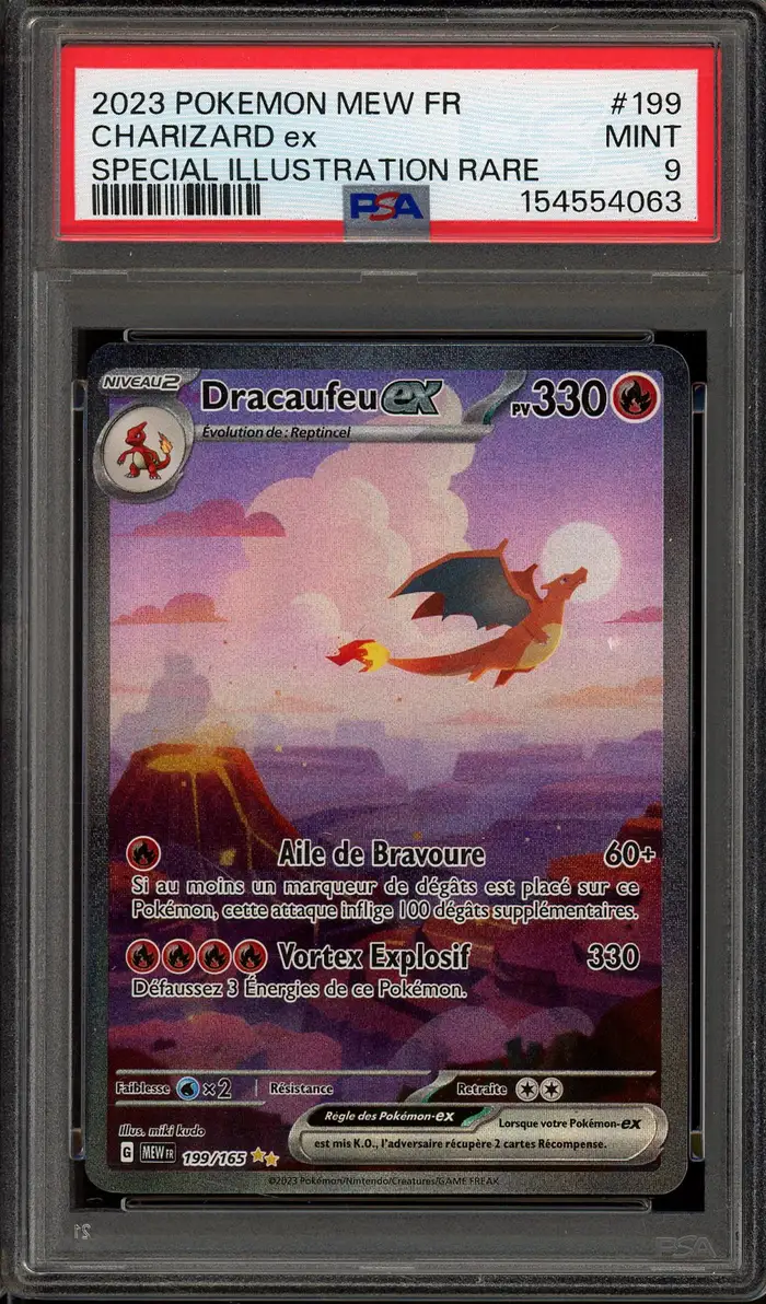 PSA 9 Dracaufeu Ex