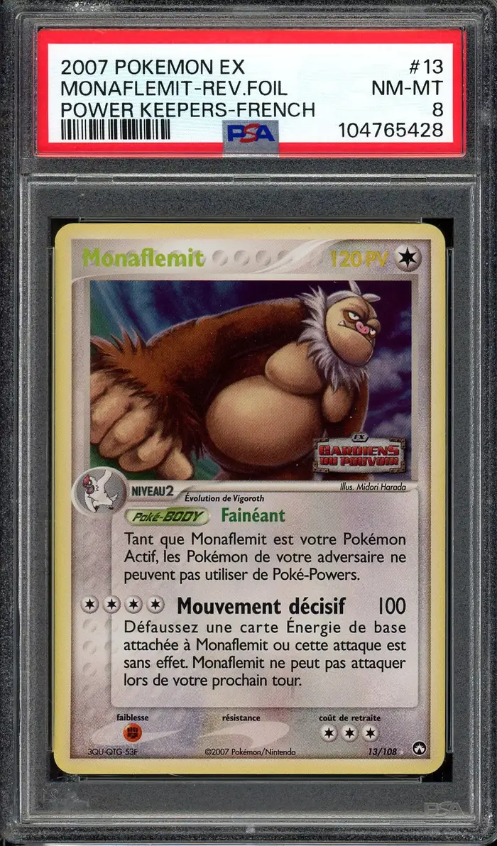 PSA 8 Monaflemit Holo Reverse