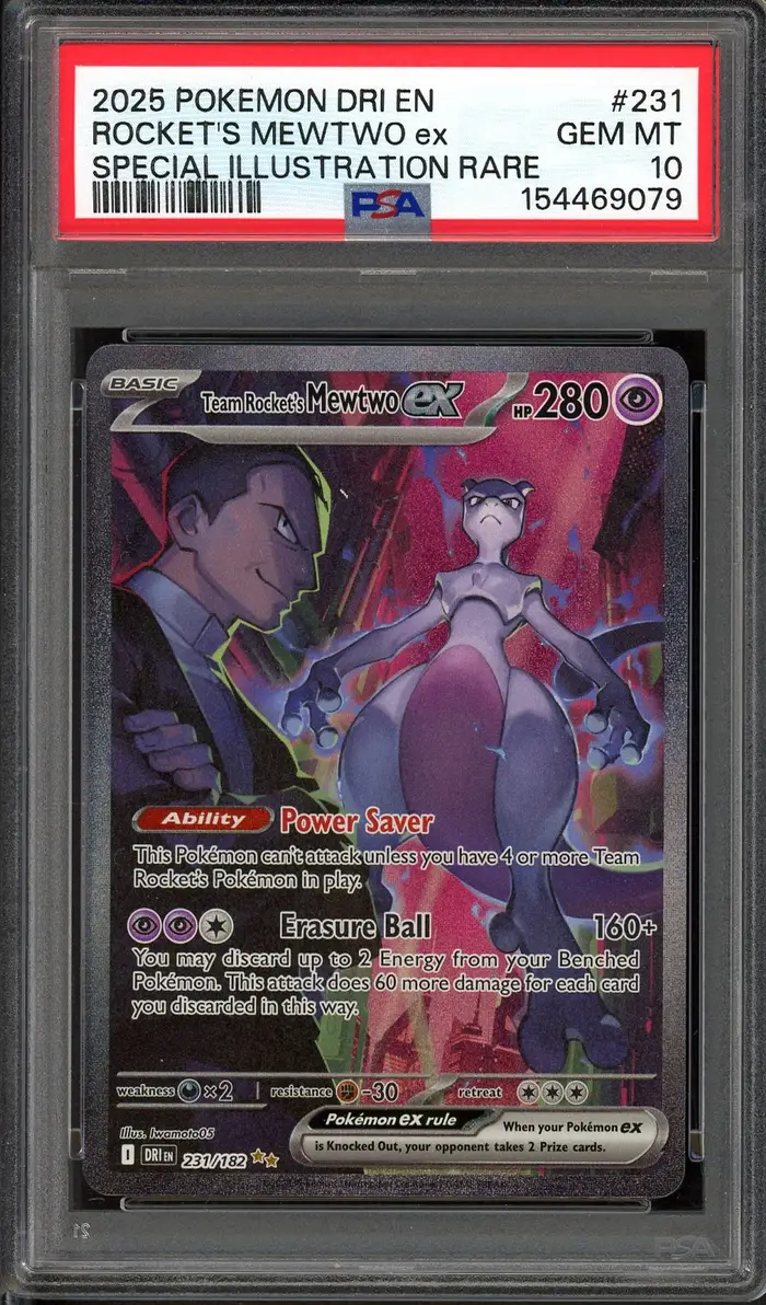 PSA 10 Team Rocket's Mewtwo ex