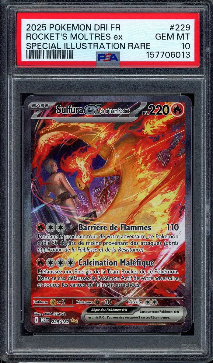 PSA 10 Sulfura Ex de la Team Rocket