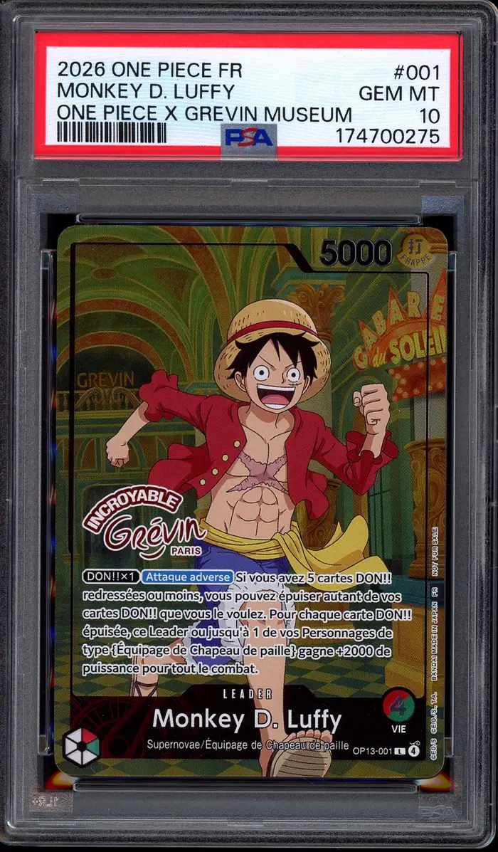 PSA 10 Monkey D. Luffy Stamp