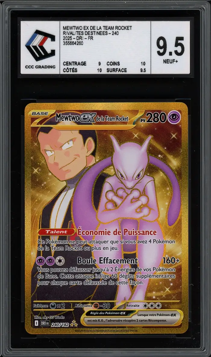 CCC 9.5 Mewtwo Ex de la Team Rocket Gold