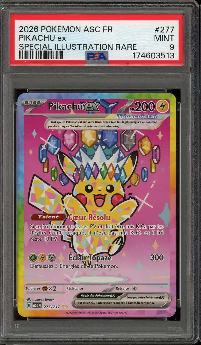PSA 9 Pikachu Ex