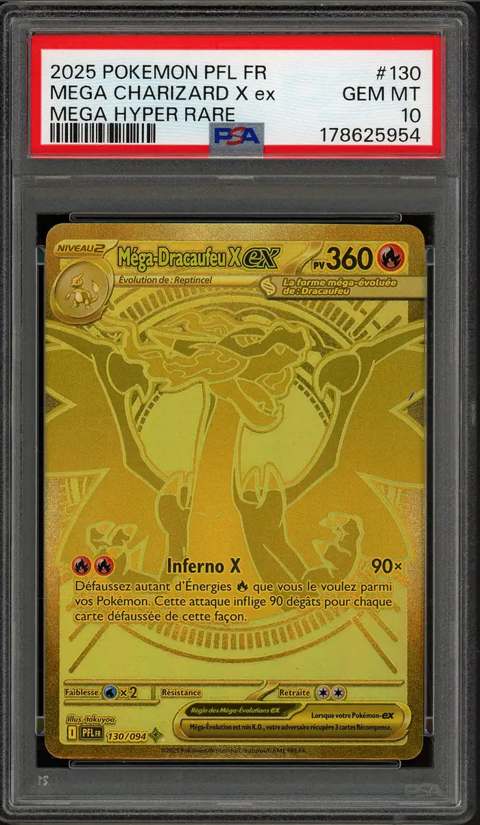 PSA 10 Méga-Dracaufeu X Ex Gold