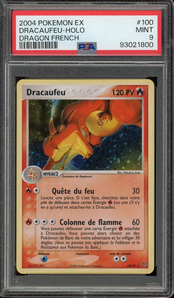 PSA 9 Dracaufeu Holo