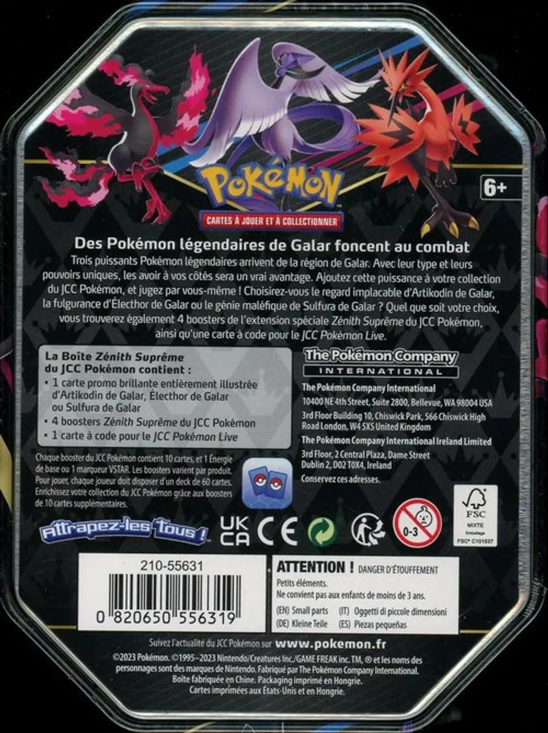 Pokébox EB12.5 Zénith Suprême Artikodin